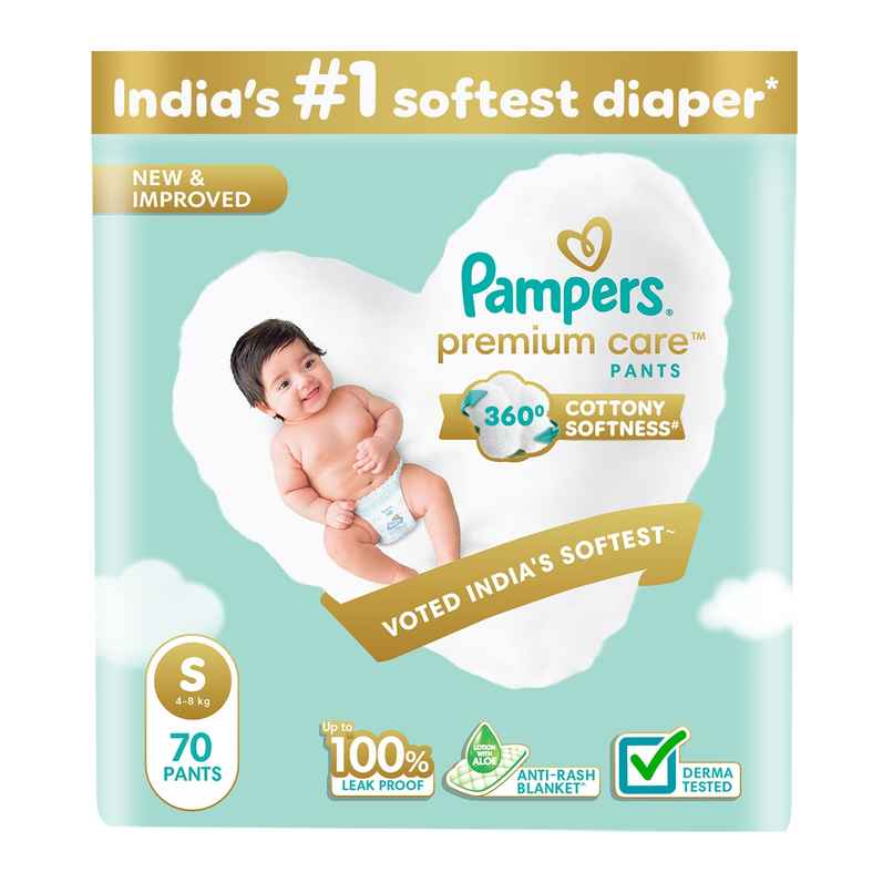 Pampers Premium Care Baby Diapers | Pant Style | S | 70 pcs Pampers Premium Care Baby Diapers | Pant Style | S | 70 pcs