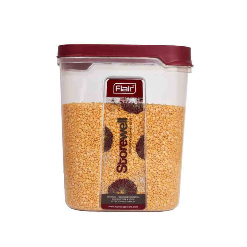 Flair Plastic Storewell Food Storage Containers 6000 ml (Maroon), Bpa Free, Spices Grains Flair Plastic Storewell Food Storage Containers 6000 ml (Maroon), Bpa Free, Spices Grains
