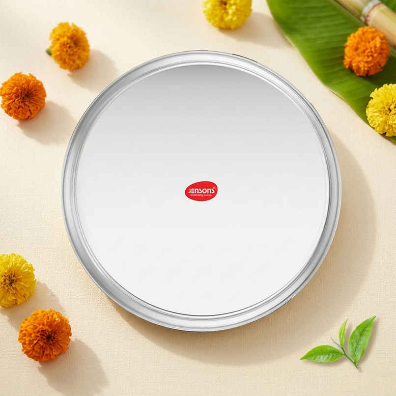 Jensons Stainless Steel Khumcha/Plate 25cm, 22 Gauge