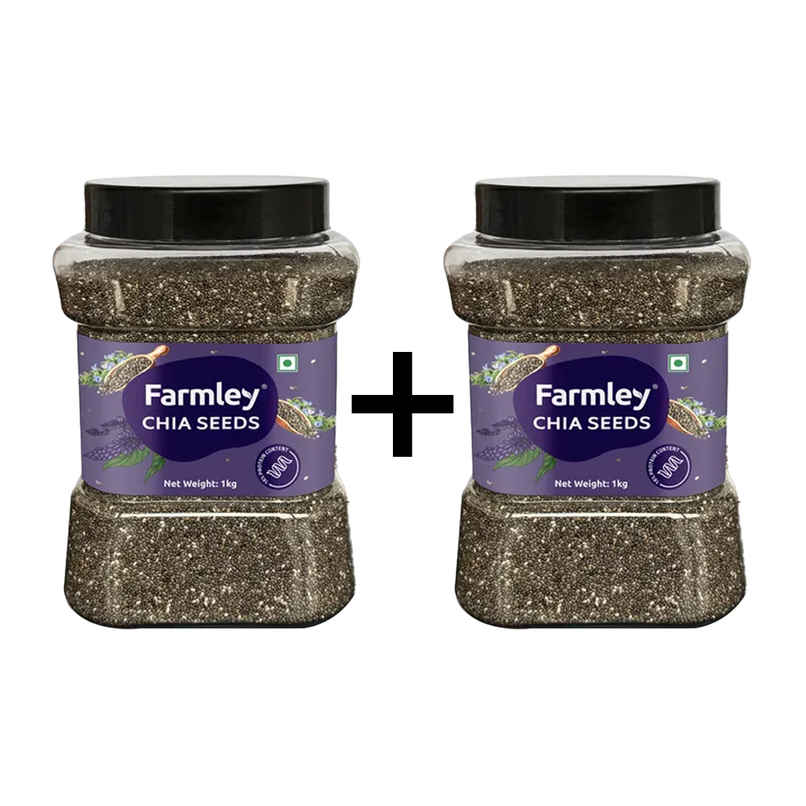 Farmley Premium Natural Chia Seeds Jar Rich In Protein & Fiber Combo
