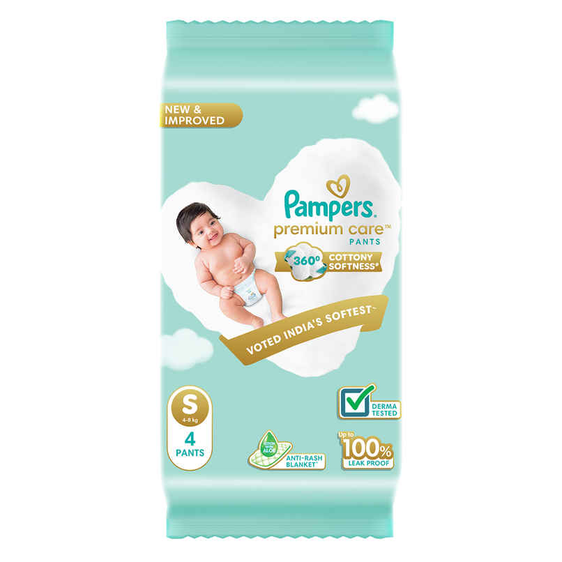 Pampers Premium Care Pant Style Baby Diaper | S | 4 pcs