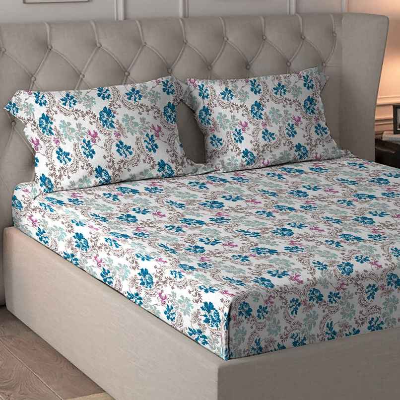Home Elegance Wanderlust Microfiber Queen Size Bedsheet | Printed | Multicolour | 88 in x 100 in Home Elegance Wanderlust Microfiber Queen Size Bedsheet | Printed | Multicolour | 88 in x 100 in
