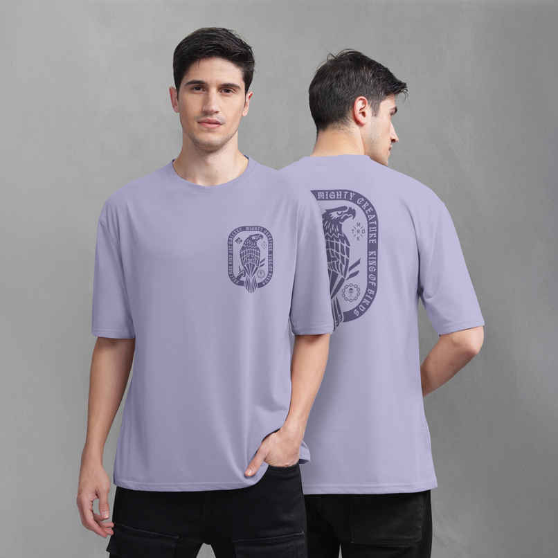 Bullmer Men's T-shirt Round Neck Printed | Purple | M