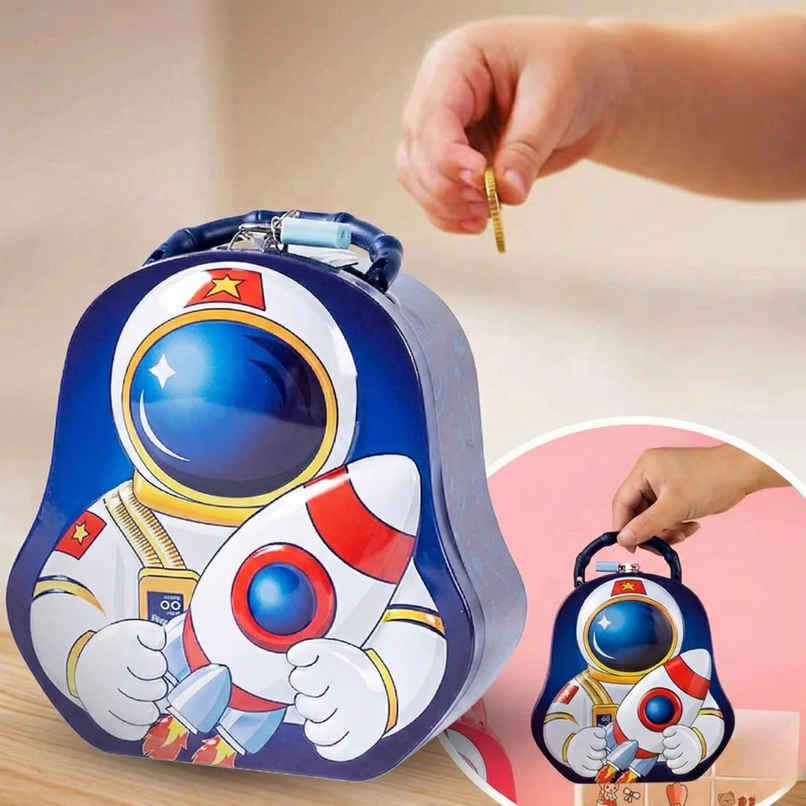 Fablue Space Coin Bank with Lock and Key