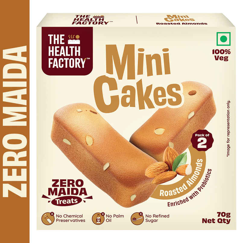 The Health Factory Mini Cakes - Roasted Almonds | Zero Maida
