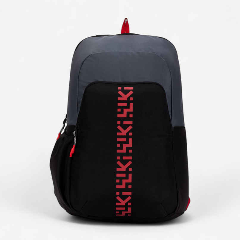 Wildcraft Unisex Color Block Polyester Backpacks | Black and Grey - 39 cm