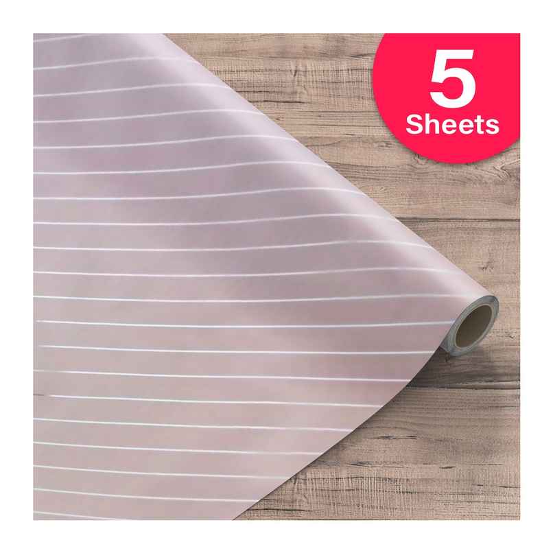 Paperpep Diagonal Lines Print | Plastic Gift Wrapping Papers | Pink | 19.75 x 27.5 in