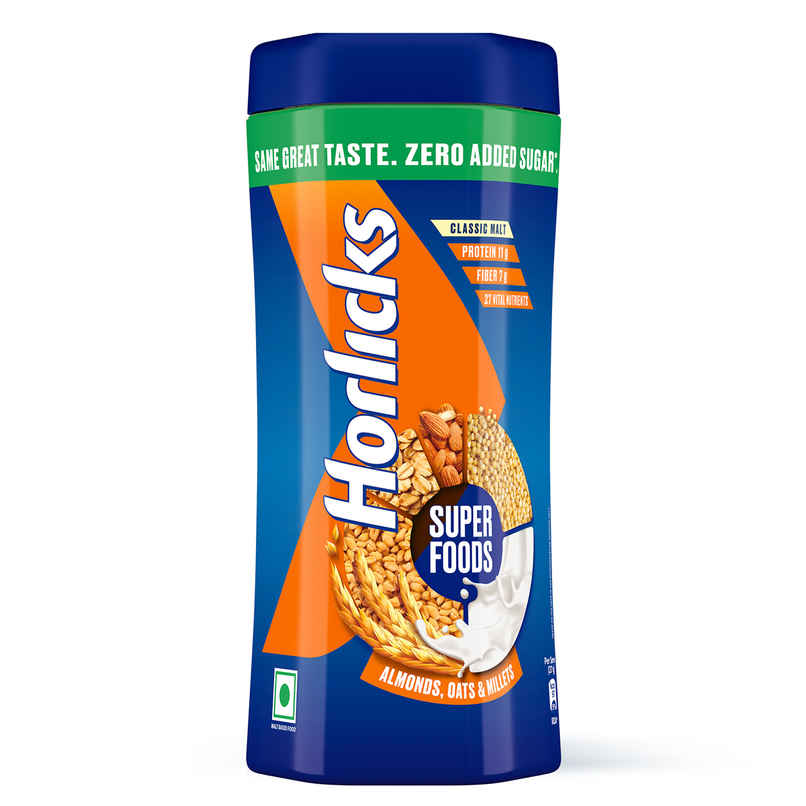Horlicks No Added Sugar Nutrition Drink Jar | Superfoods