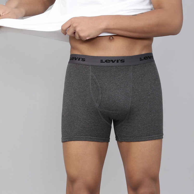 Levi's 001 Men's Classic Boxer Brief | Contoured Double Pouch | D. Grey Mel | M