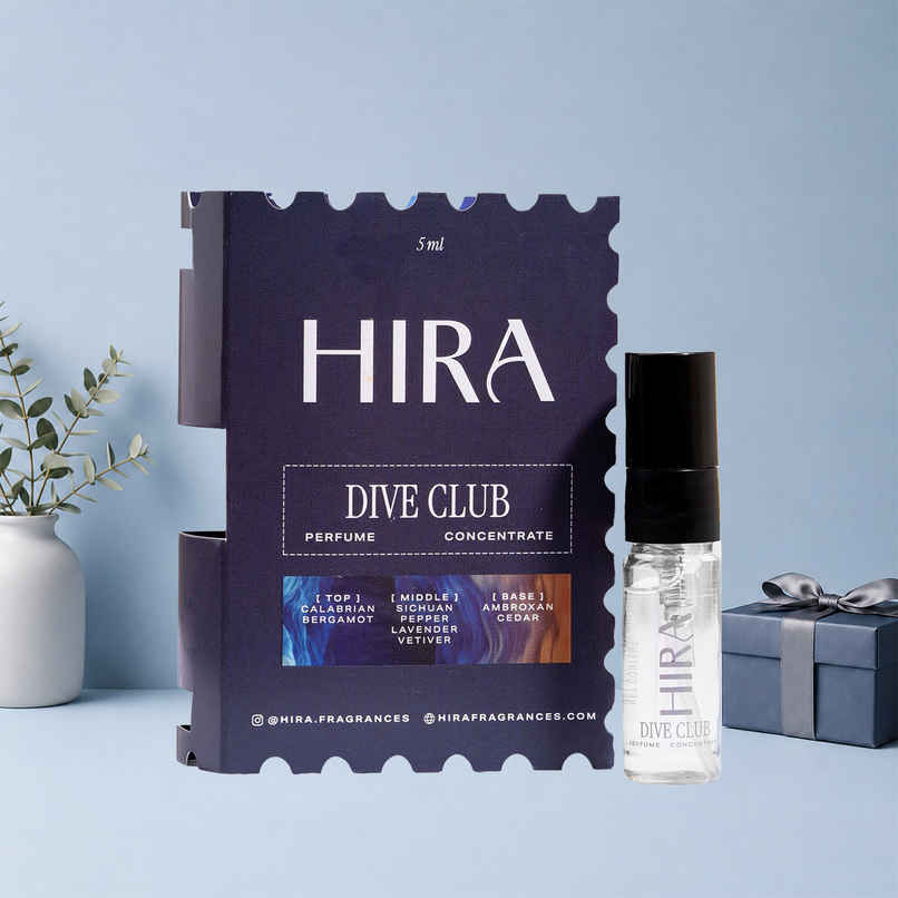 HIRA Dive Club Eau De Perfume | Mini | For Man | Woody, Musky & Spicy Notes HIRA Dive Club Eau De Perfume | Mini | For Man | Woody, Musky & Spicy Notes