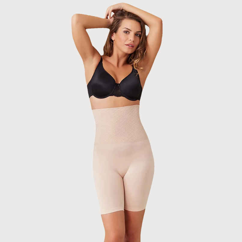 Zivame Women's All day Highwaist Thigh Shaper | Skin - 2XL