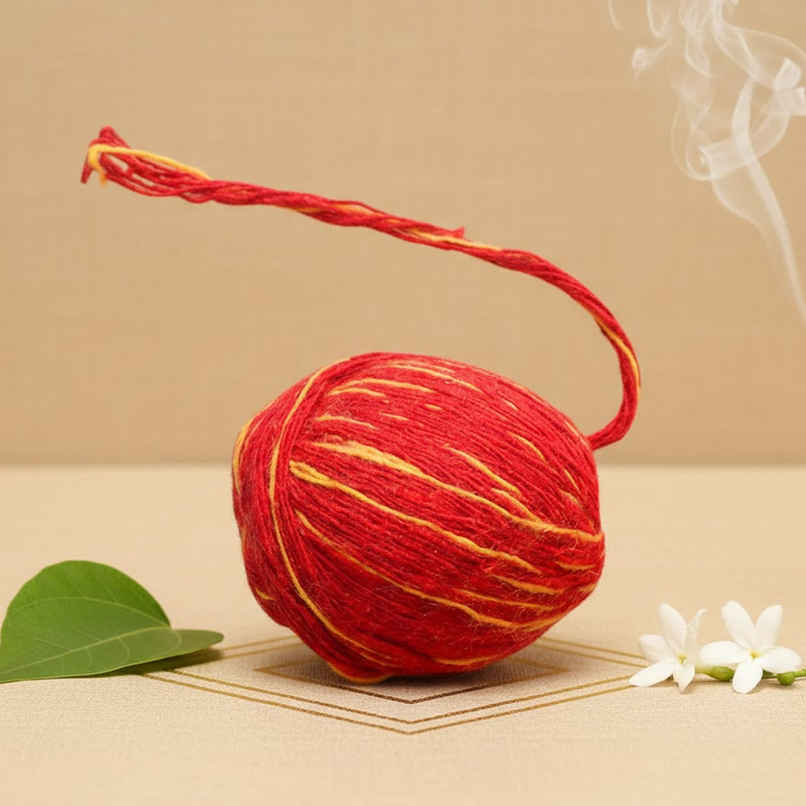 Pure Cotton Round Mauli Thread | Kalawa | Satvik