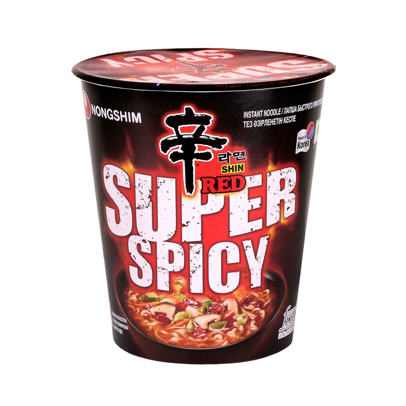 Korean Nongshim Shin Red Super Spicy Cup Korean Nongshim Shin Red Super Spicy Cup