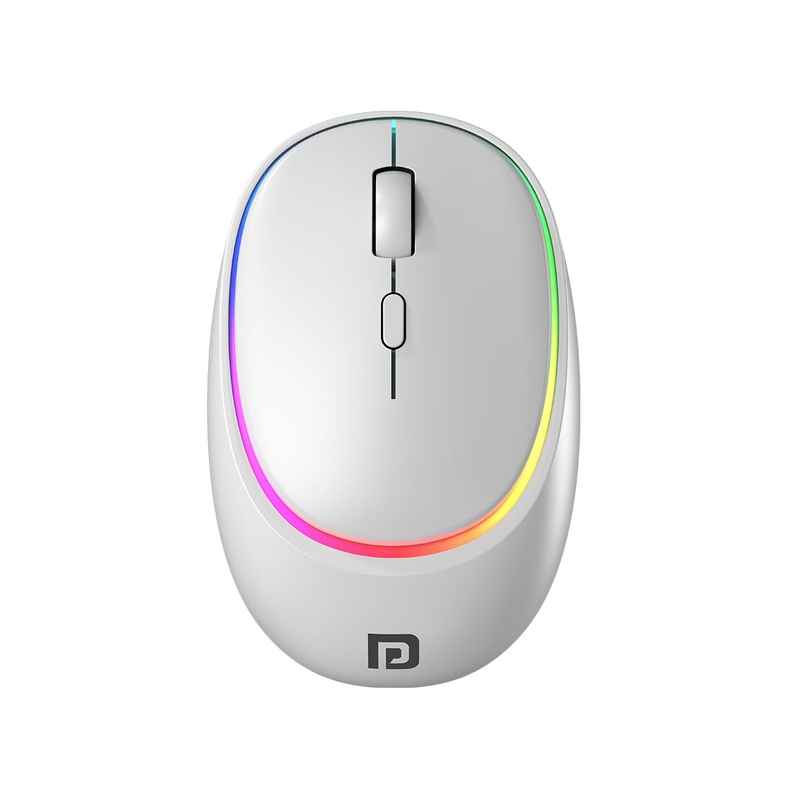 Portronics Toad IV Bluetooth Mouse with 2.4 GHz Wireless (Dual Connectivity), Rechargeable, Connect up to 3 Devices, RGB Lights, Adjustable Optical DPI, for Laptop, PC, Tablet, Smartphone - White Portronics Toad IV Bluetooth Mouse with 2.4 GHz Wireless (Dual Connectivity), Rechargeable, Connect up to 3 Devices, RGB Lights, Adjustable Optical DPI, for Laptop, PC, Tablet, Smartphone - White