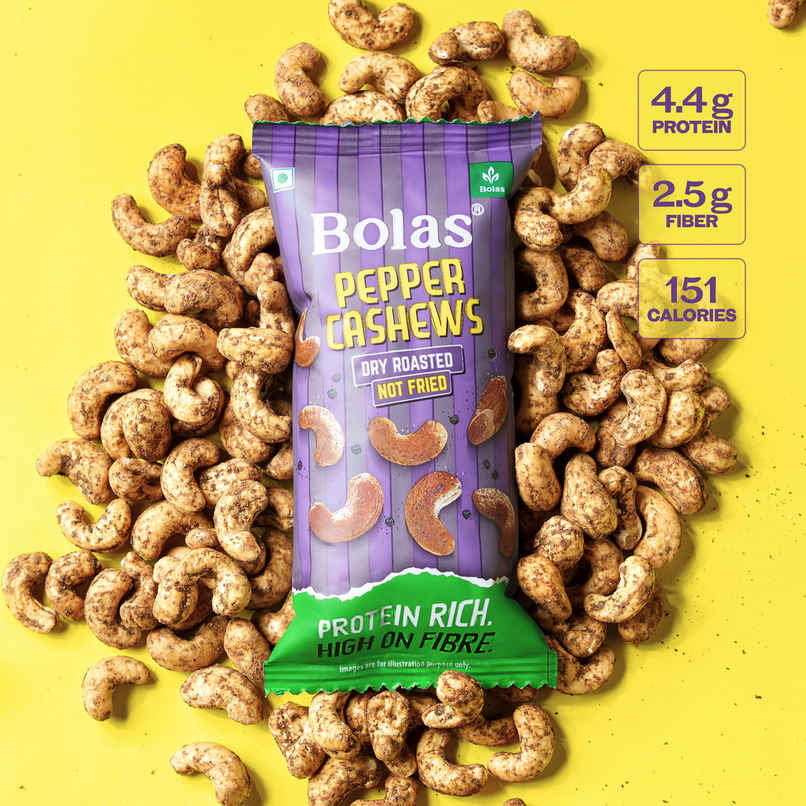 Bolas Pepper Cashews | Flavoured Nut Snack Bolas Pepper Cashews | Flavoured Nut Snack