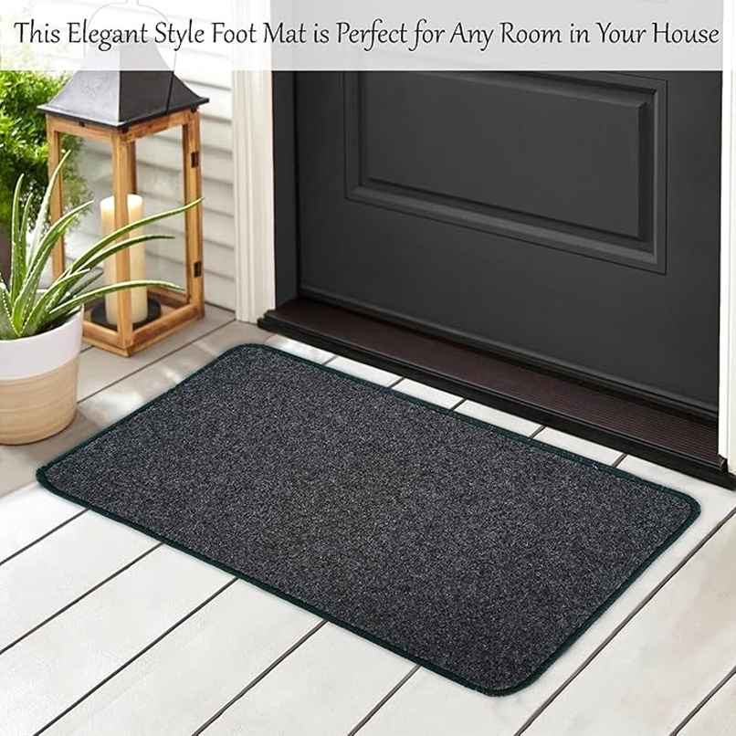 Kuber Industries Microfibre Anti-Skid Door Mats | Maroon & Grey | Pack of 2 Kuber Industries Microfibre Anti-Skid Door Mats | Maroon & Grey | Pack of 2