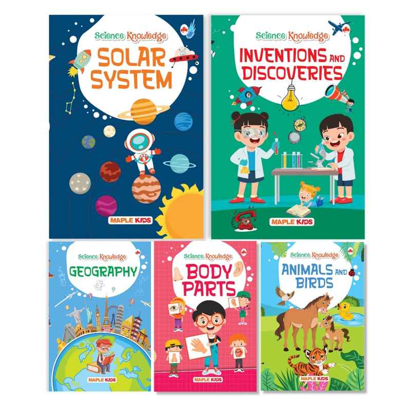 Science Books For Kids - Set Of 5 Illustrated Books | Geography | Solar System | Nature