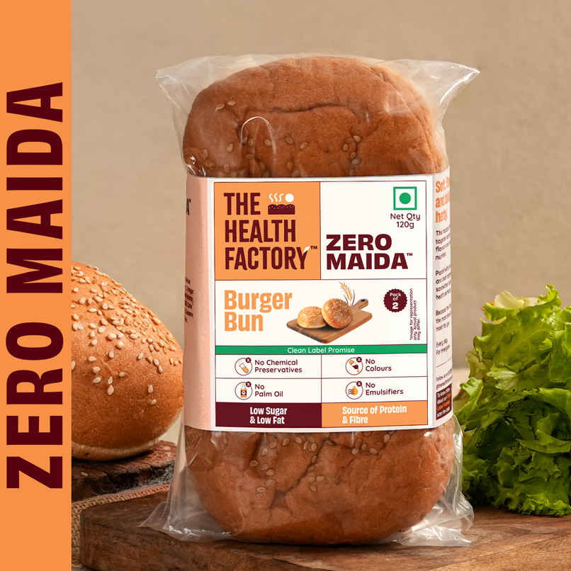 The Health Factory Burger Bun | Zero Maida | Whole Wheat Bun The Health Factory Burger Bun | Zero Maida | Whole Wheat Bun