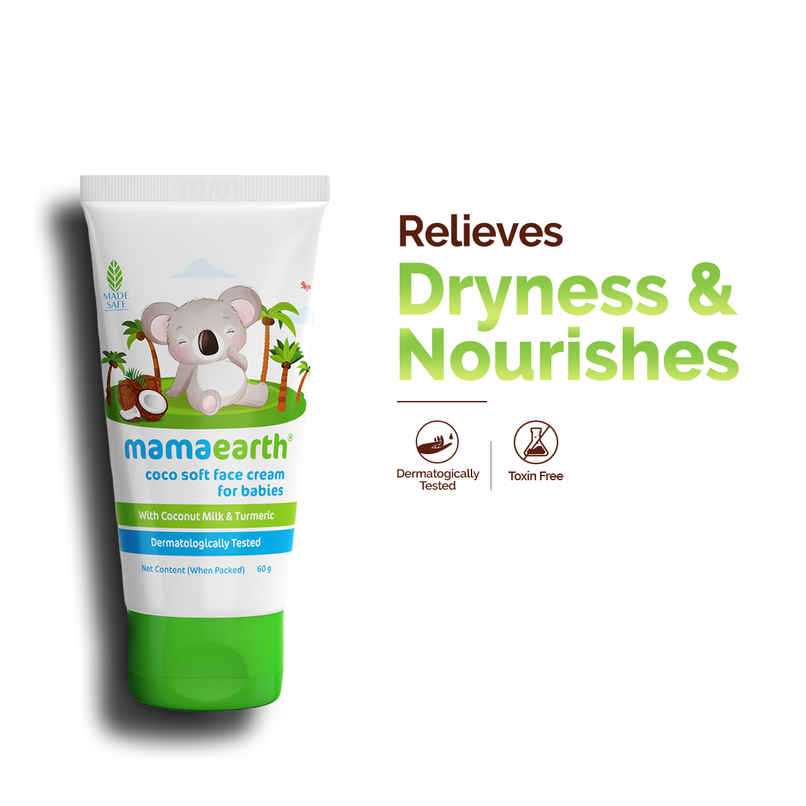 Mamaearth Coco Soft Face Cream With Coconut Milk & Turmeric For Babies For All Skin Type