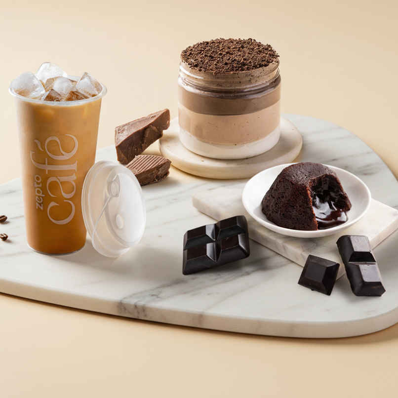 Classic Cold Coffee (1pc) & Triple Chocolate Mousse (1pc) & Choco Lava Cake (1pc) Combo Classic Cold Coffee (1pc) & Triple Chocolate Mousse (1pc) & Choco Lava Cake (1pc) Combo