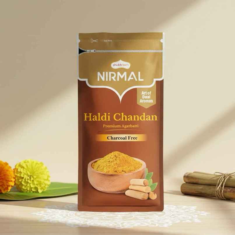 Nirmal Haldi Chandan Premium Agarbatti Zipper | Shubhkart