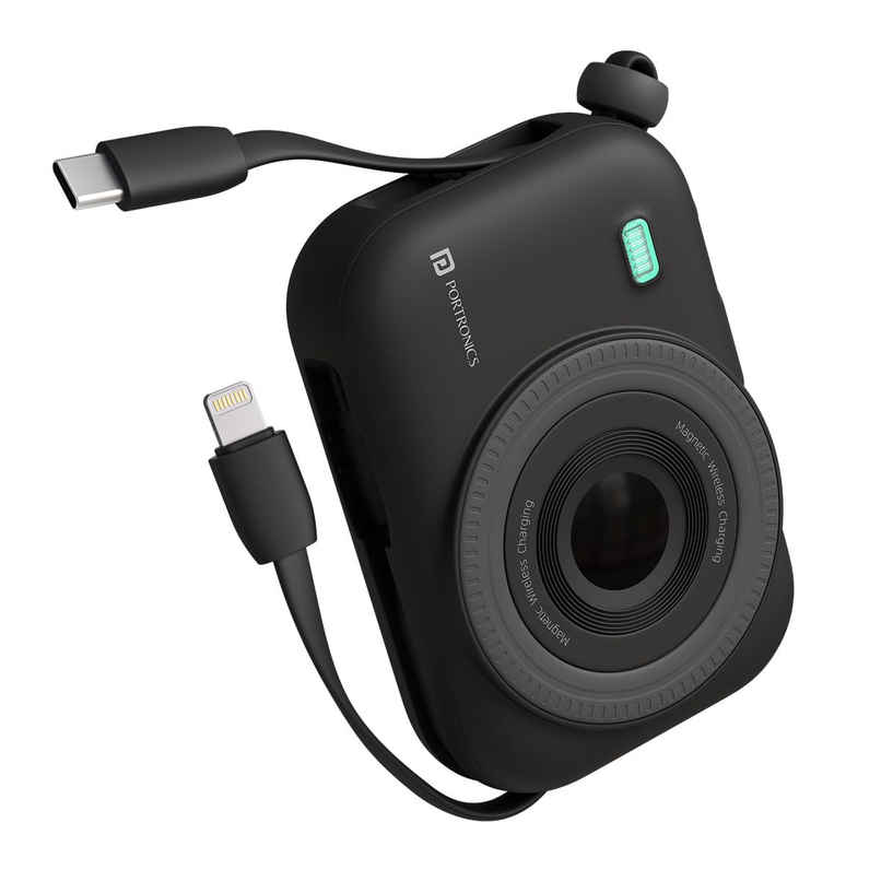 Portronics Power Shutter - 10000mAH Power Bank | Black Portronics Power Shutter - 10000mAH Power Bank | Black