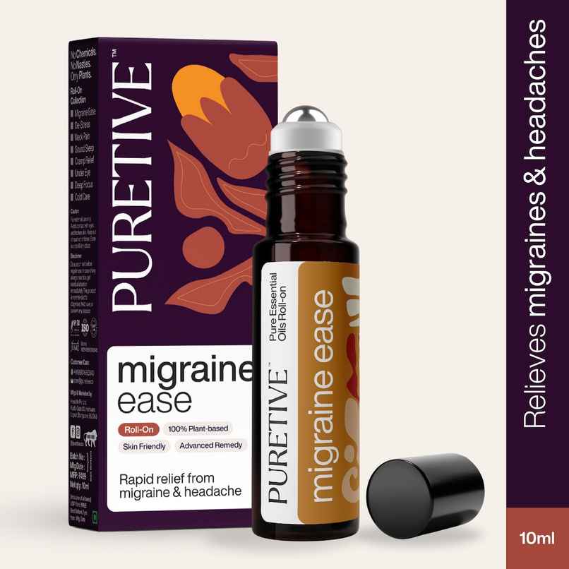 Puretive Migraine Ease Roll-On for Migraine , Headache and Sinus Relief