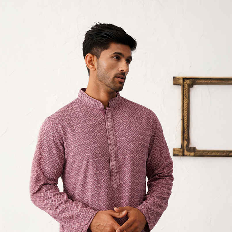 Jompers Men Kurta Only Ko 5052Magenta M