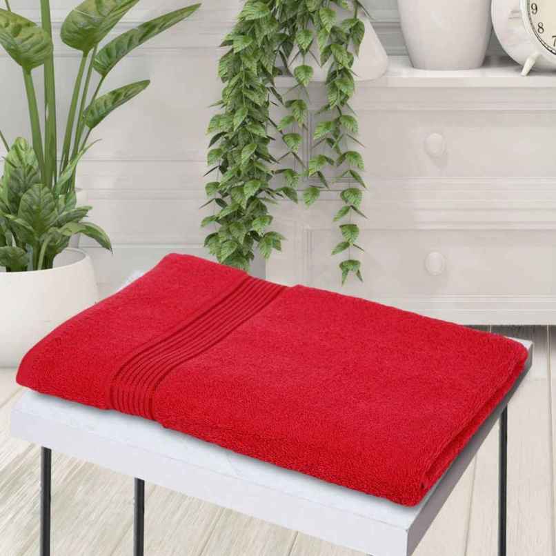 Bianca Bath Towel | Cotton | 400 GSM | Soft Red