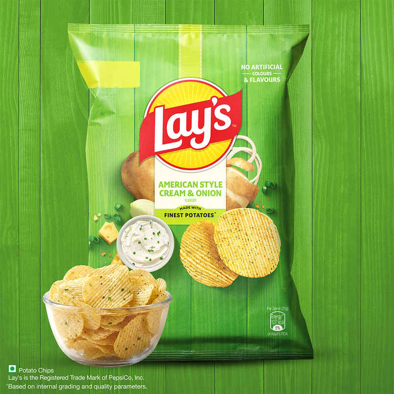 Lay's American Cream & Onion Flavour | Potato Chips