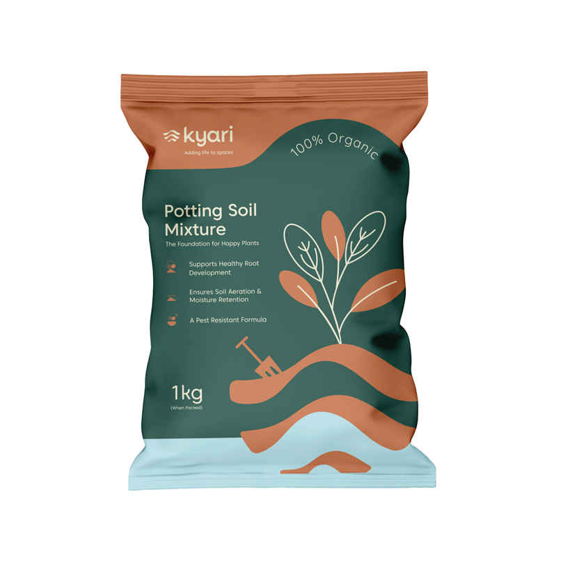 Kyari Potting Soil | Cow dung + Red soil | Mixture for Plants | 1 kg | Garden Accessory