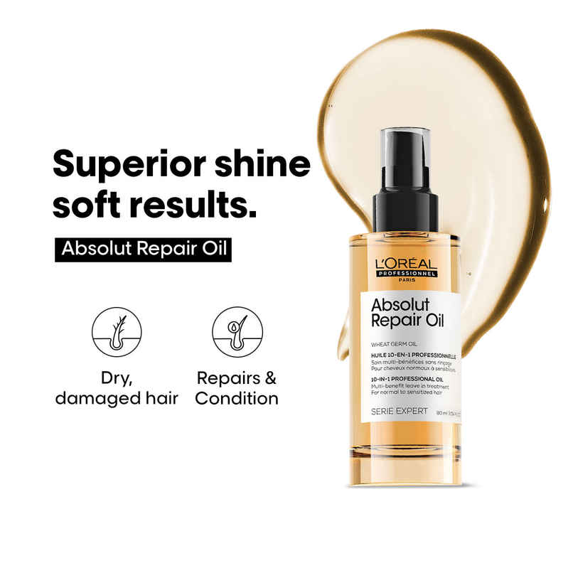 L'Oreal Professionnel Absolut Repair 10-in-1 Multi-Benefit Hair Serum For Dry And Damaged Hair L'Oreal Professionnel Absolut Repair 10-in-1 Multi-Benefit Hair Serum For Dry And Damaged Hair