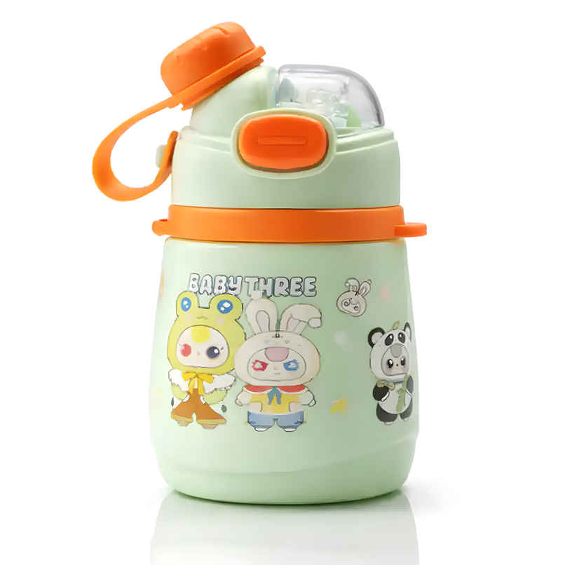 DesignLand Baby Three Green Water Bottle | Green | 350 ml