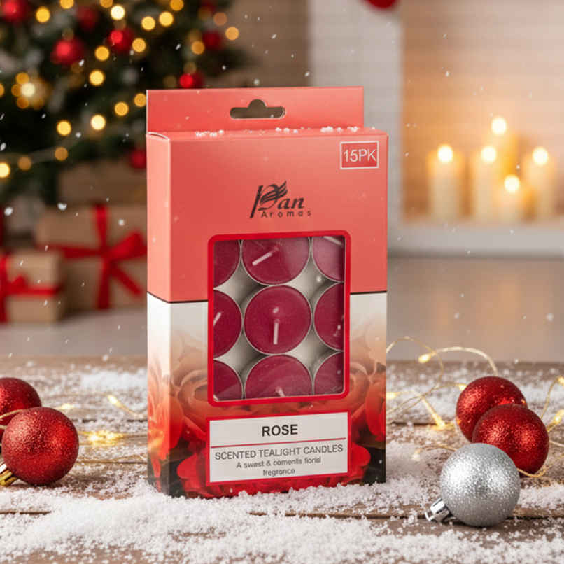 Pan Aromas Scented Tealight Candle | Rose