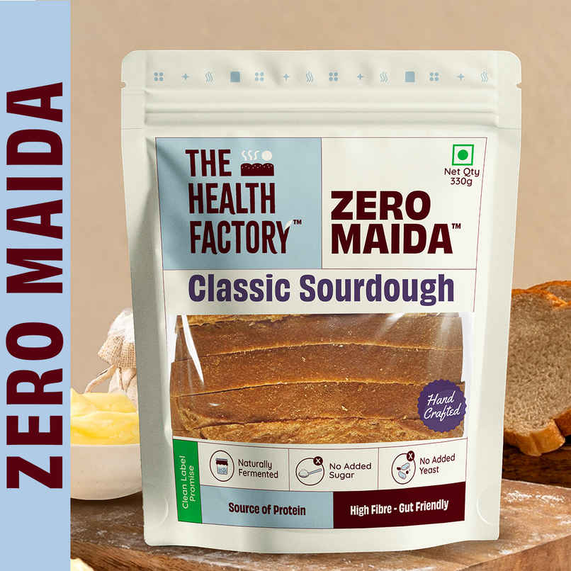 The Health Factory Classic Sourdough | Zero Maida | No Added Sugar | No Added Yeast The Health Factory Classic Sourdough | Zero Maida | No Added Sugar | No Added Yeast