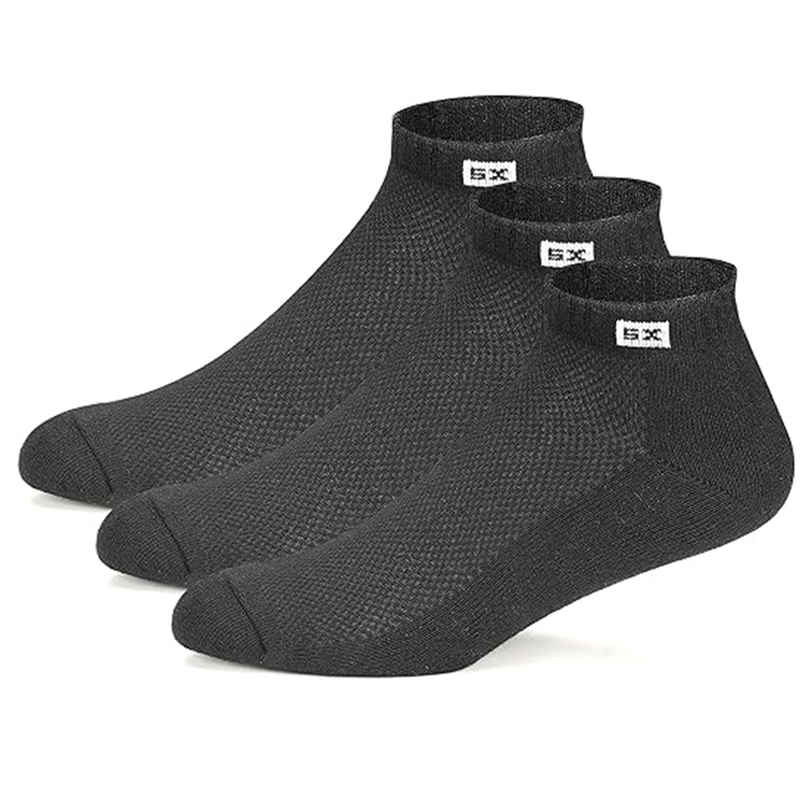 Supersox Unisex Solid Ankle Socks | Black - Free Size Supersox Unisex Solid Ankle Socks | Black - Free Size