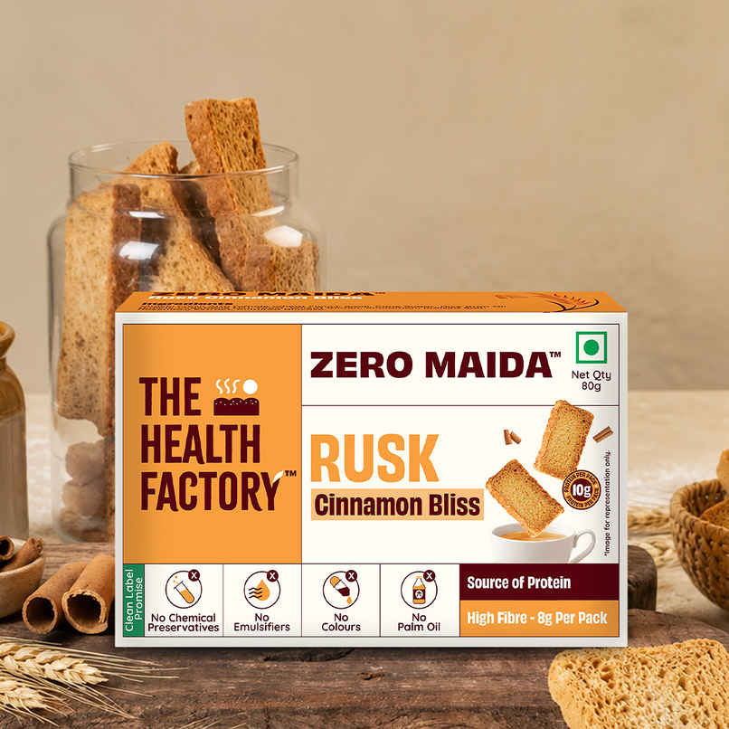 The Health Factory Zero Maida Rusk - Cinnamon Bliss Rusk The Health Factory Zero Maida Rusk - Cinnamon Bliss Rusk