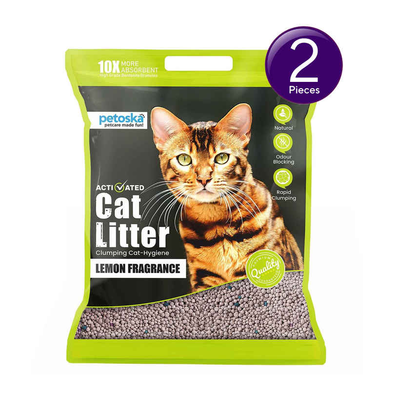 Petoska Bentonite Cat Litter | Lemon Fragrance Combo