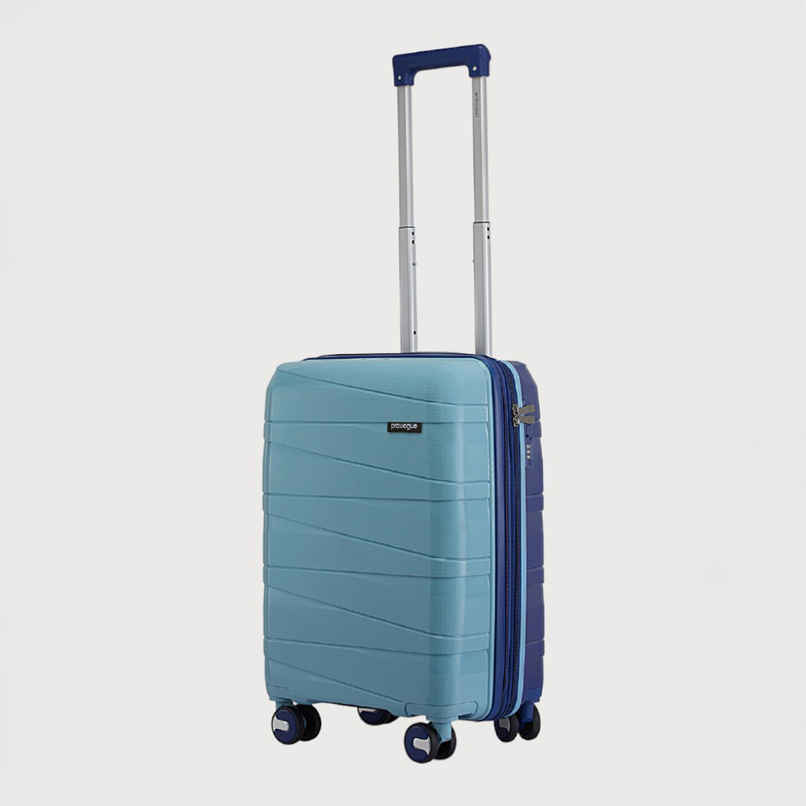 Provogue Azure Hard-Sided PP Cabin Luggage Trolley Bag | Saphire Blue-Peacock Blue - 55 cm
