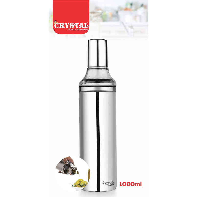 Crystal Stainless Steel Oil Pourer/ Dispenser 1000 ml Crystal Stainless Steel Oil Pourer/ Dispenser 1000 ml