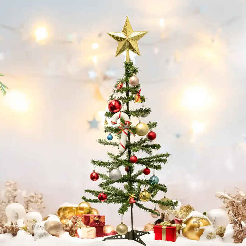 Artificial Christmas Tree | 5 ft Tall | Ideal for Home, Office & Party Decor | Picfest Artificial Christmas Tree | 5 ft Tall | Ideal for Home, Office & Party Decor | Picfest
