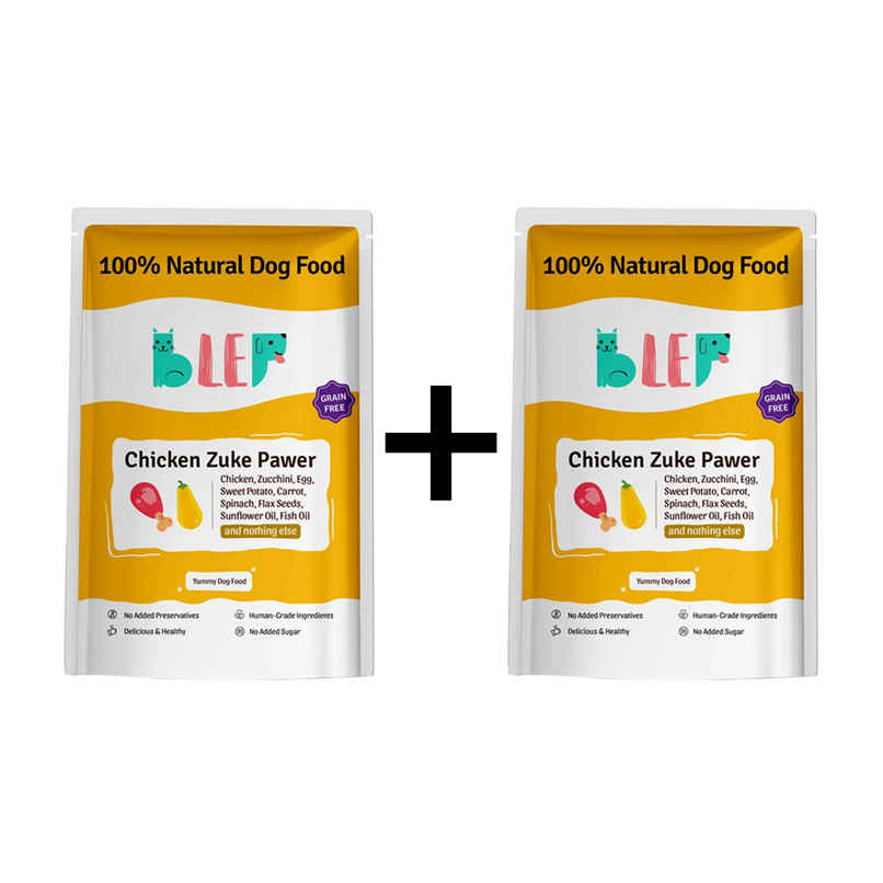 BLEP 100% Natural Dog Food | Chicken Zucchini | 7 Packs | Zero Preservatives Combo