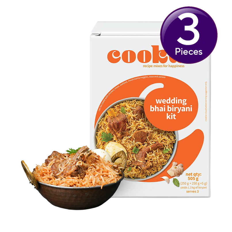 Cookd Wedding Bhai Biryani Kit | Easy-to-Cook Meal Kit Combo Cookd Wedding Bhai Biryani Kit | Easy-to-Cook Meal Kit Combo