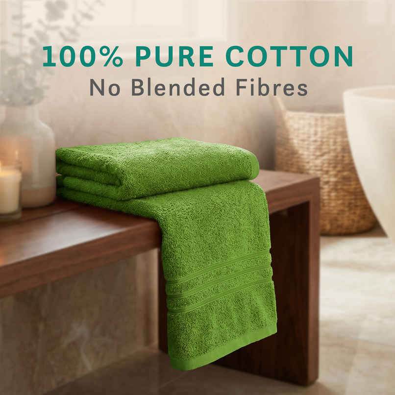 Mytrident Cotton Bath Towel | 400 GSM | Towels for Bath - Lime Green Mytrident Cotton Bath Towel | 400 GSM | Towels for Bath - Lime Green