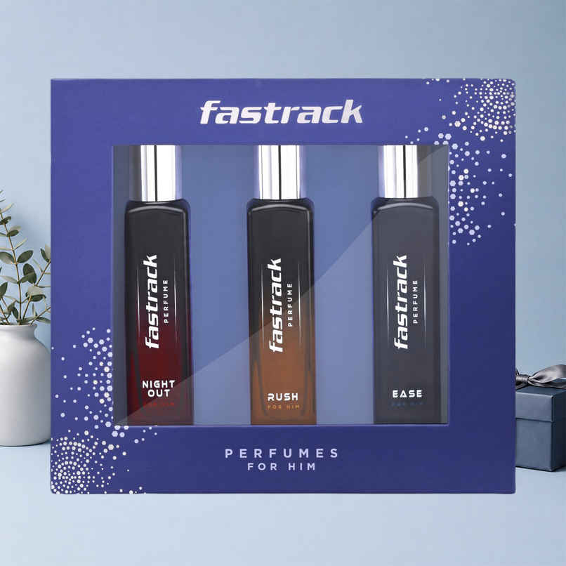 Fastrack Gift Pack Perfume For Men | Ease | Night Out | Rush Fastrack Gift Pack Perfume For Men | Ease | Night Out | Rush