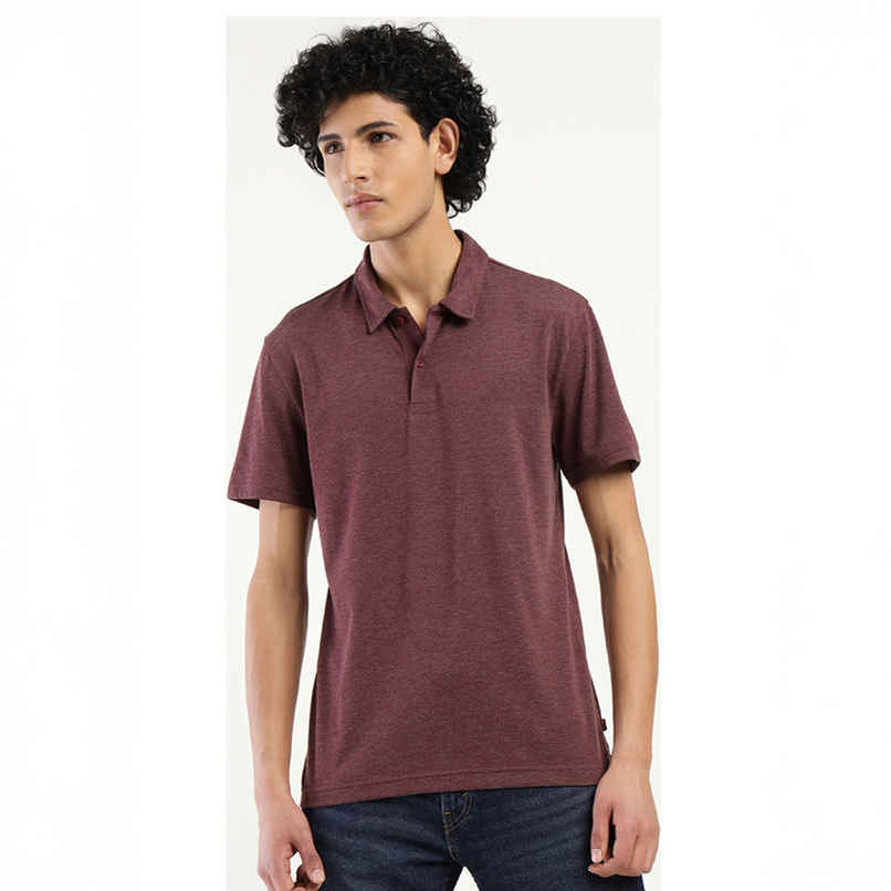 Levi's Men's Poly Cotton Polo T-shirt | Wine - L