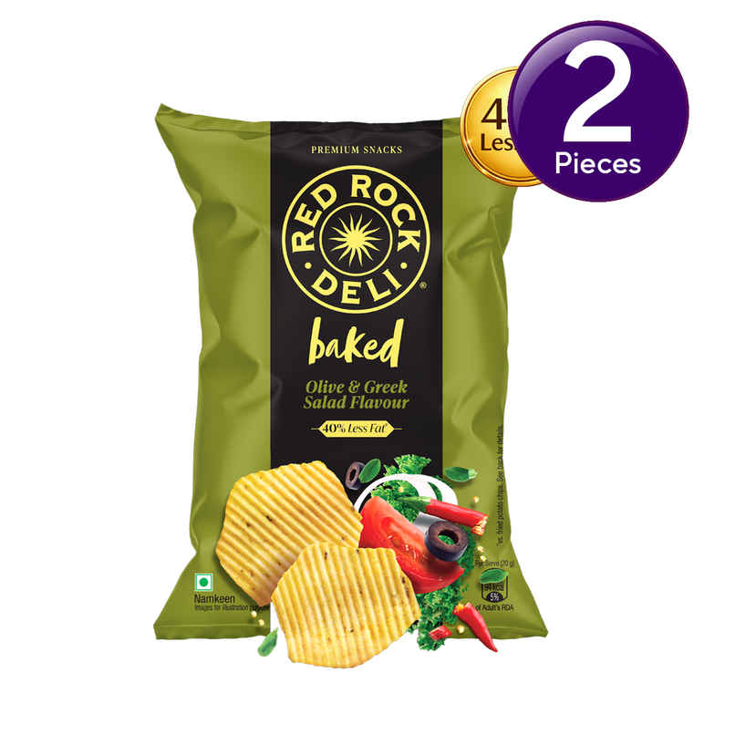 Red Rock Deli Baked Chips Greek Salad | 40% Less Fat Snacks Combo Red Rock Deli Baked Chips Greek Salad | 40% Less Fat Snacks Combo