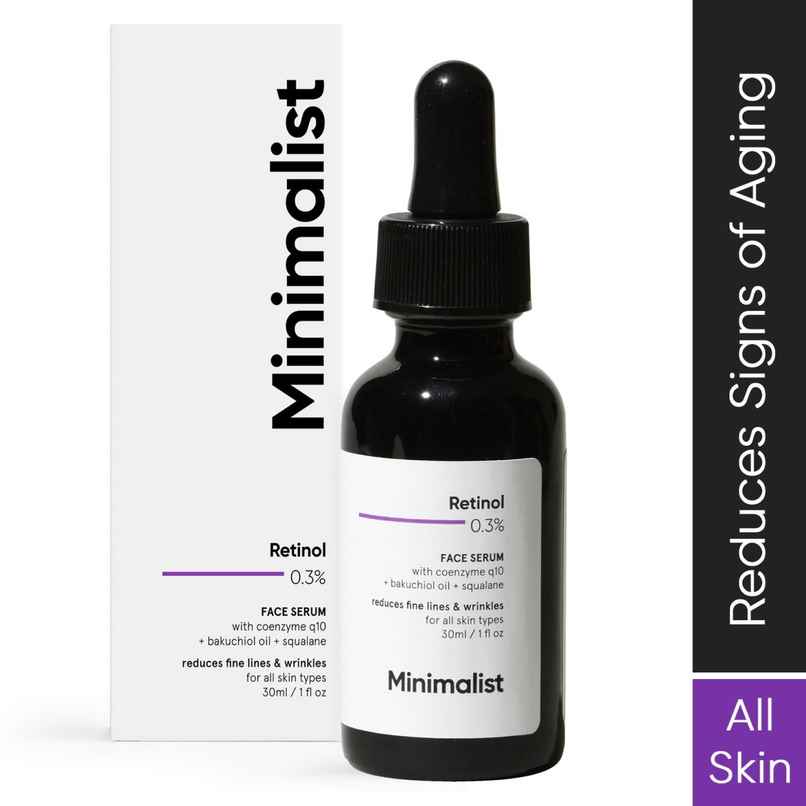 Minimalist 0.3% Retinol Face Serum For Anti Ageing
