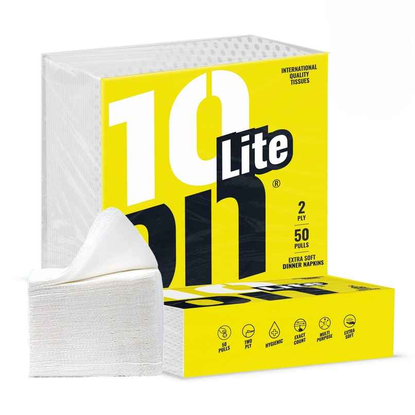 10On 2 Ply Extra Large Tissue Napkins | 40x40 cm