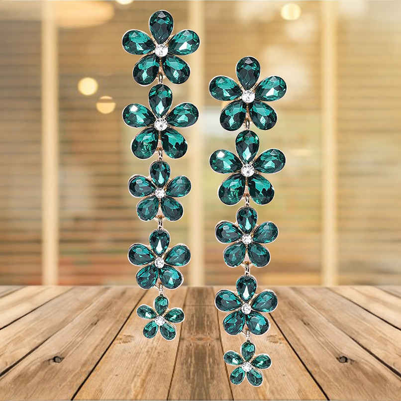 Youbella Swiss Zircon Earings Fashion Earrings For Girls And Women (Green)(Ybear - 32184) Youbella Swiss Zircon Earings Fashion Earrings For Girls And Women (Green)(Ybear - 32184)